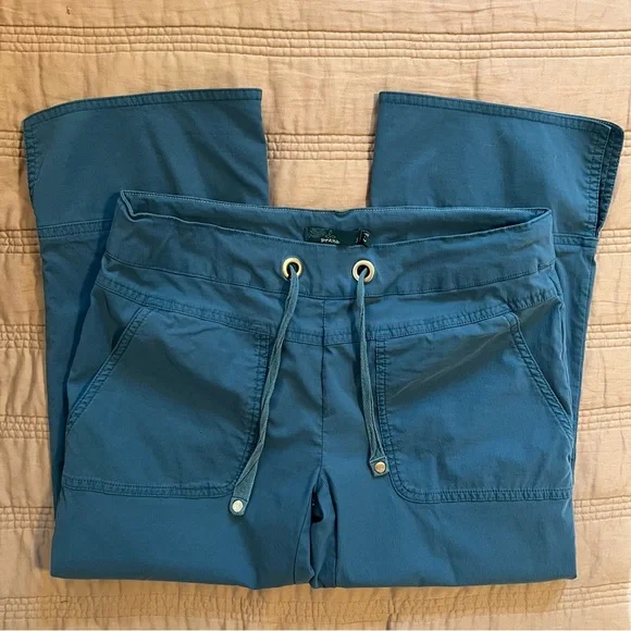 Prana Blue Cropped Pants with Drawstring - Picture 5 of 5
